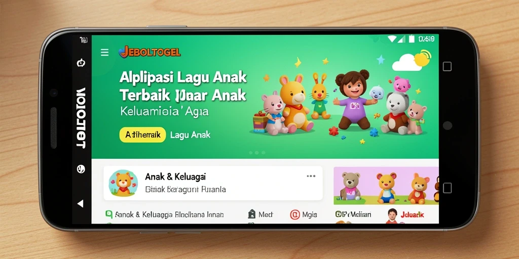 Tampilan menarik antarmuka aplikasi Lagu Anak JEBOLTOGEL.