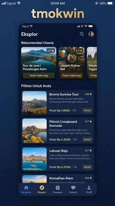 Tampilan katalog aplikasi tmokwin