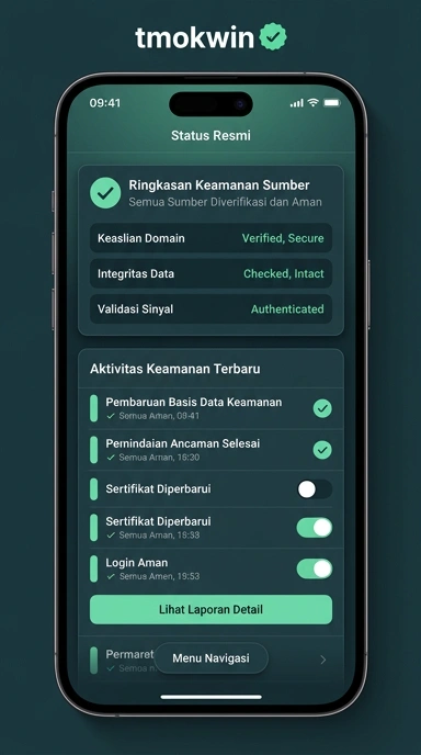 Tampilan kanal resmi tmokwin